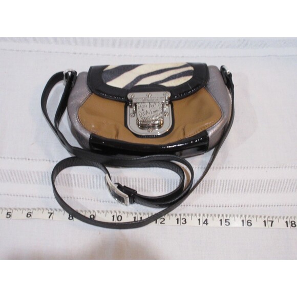 Brighton Purse Micro Crossbody Zebra Print Diva Handbag 8"x6"x2" - Picture 1 of 7